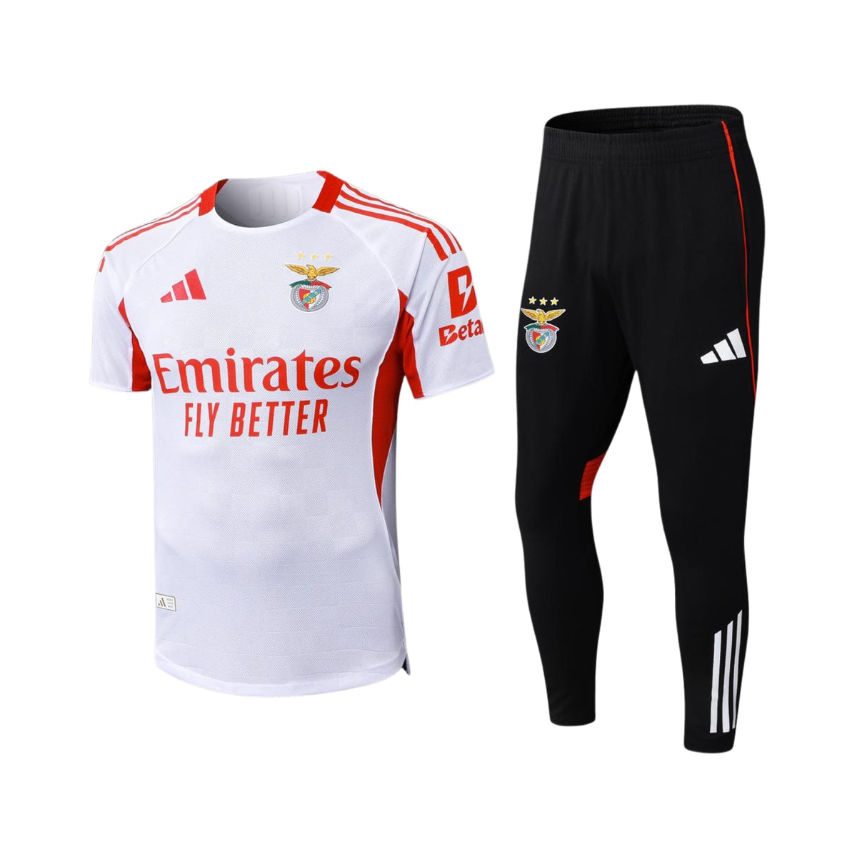 Conjunto benfica calça e camisola branca 2025/26 - LANÇAMENTO