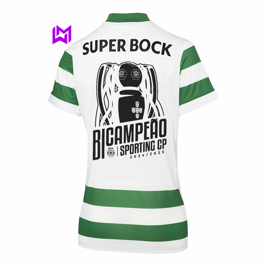 Camisola Feminina Sporting Principal BICAMPEÃO 2025/26 - LANÇAMENTO! 🦁🏆