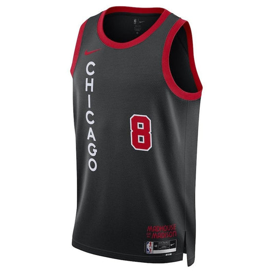 Camiseta unisex de la NBA de Zach LaVine de los Chicago Bulls (23/24) - Negra - Edición City