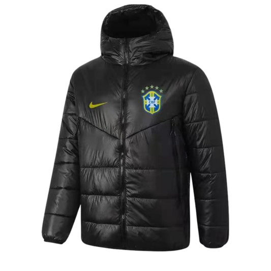 Chaqueta negra brasileña con chaqueta acolchada