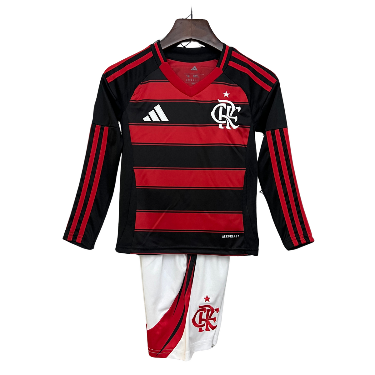 Flamengo Home Kit Manga Larga 25/26 Niños 