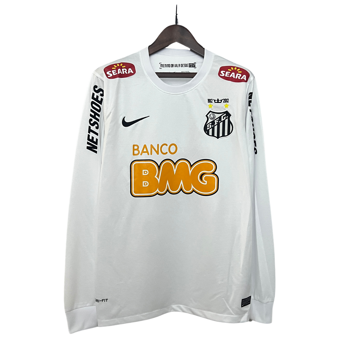 Camiseta de local del Santos 11/12 Retro Manga Larga 