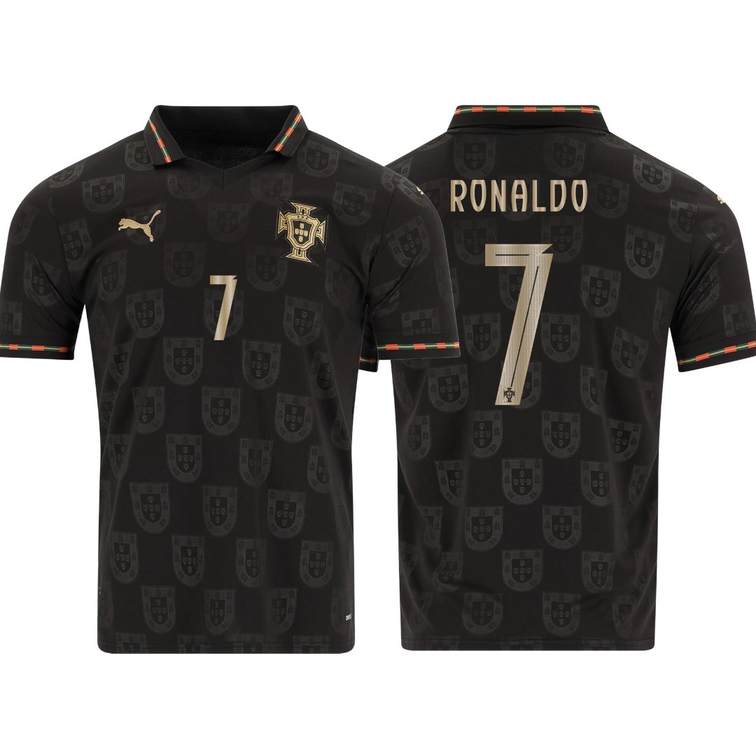 Camiseta de aficionado de Portugal Pantera Negra 2025/26 #7 Ronaldo 