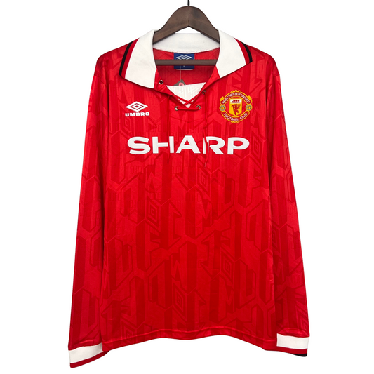 Camiseta de local del Manchester United 92/94 retro de manga larga 