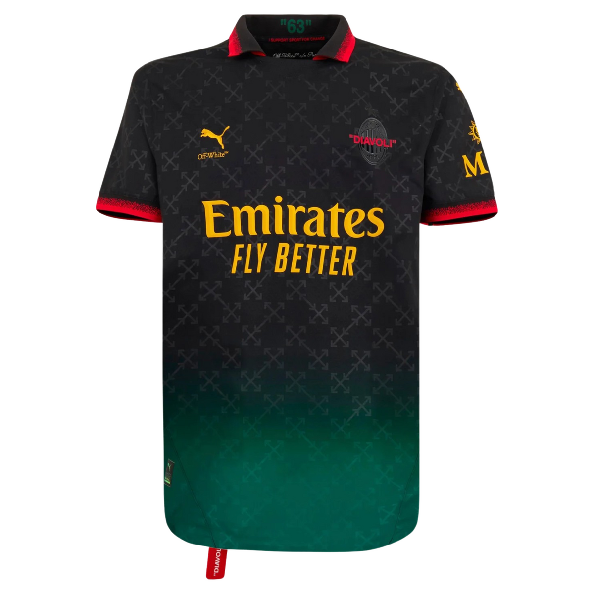 Camiseta de aficionado Off-White 25/26 del AC Milan 
