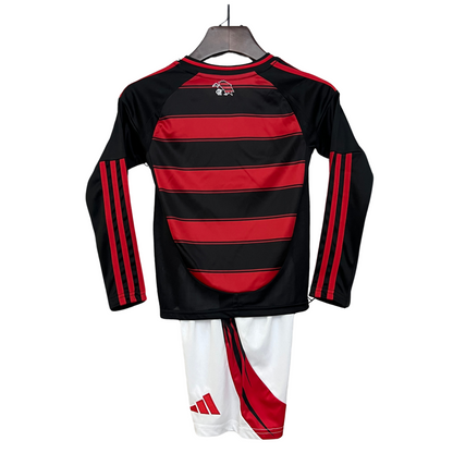 Flamengo Home Kit Manga Larga 25/26 Niños 