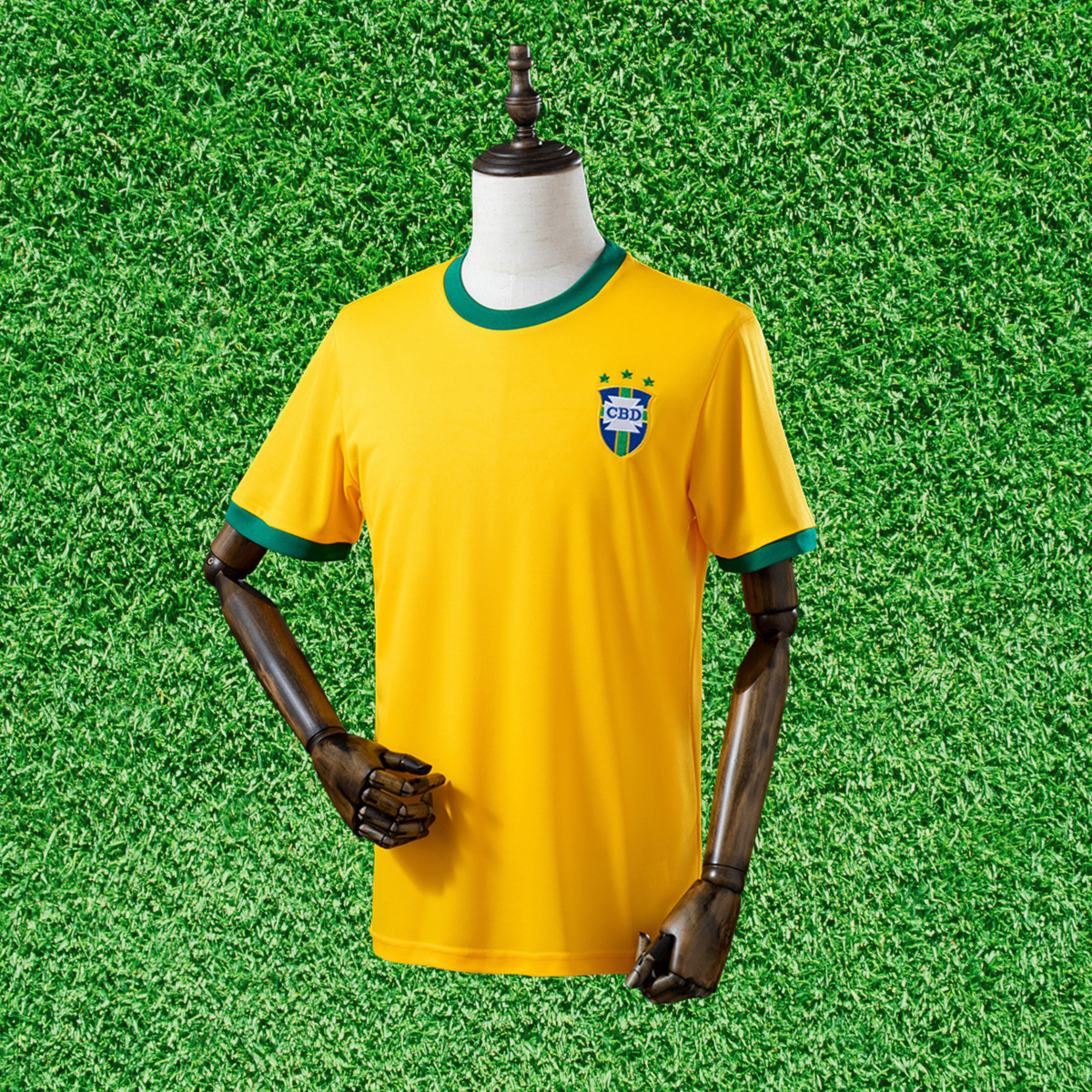 Camiseta de local de Brasil 1970 retro 