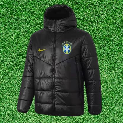 Chaqueta negra brasileña con chaqueta acolchada