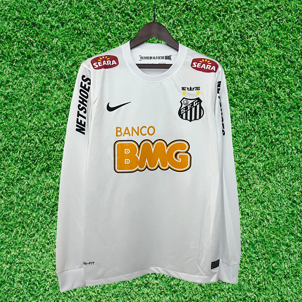 Camiseta de local del Santos 11/12 Retro Manga Larga 
