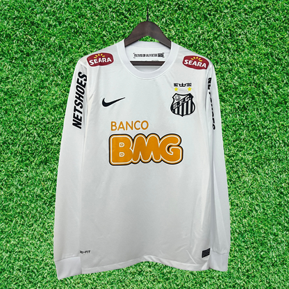 Camiseta de local del Santos 11/12 Retro Manga Larga 