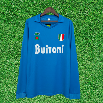 Camisa SSC Napoli I 87/88 Retrô Manga Longa