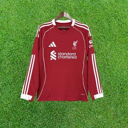 Camiseta local del Liverpool FC 25/26 de manga larga 