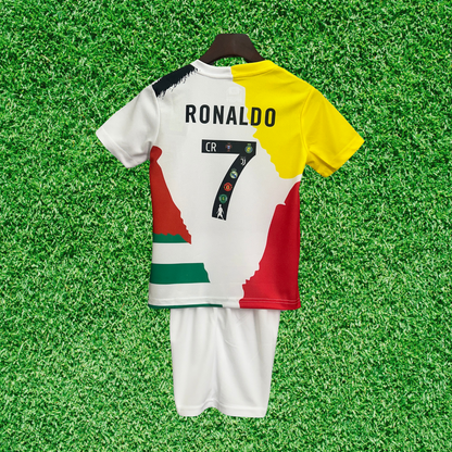 Kit de leyendas de Cristiano Ronaldo 25/26 para niños 