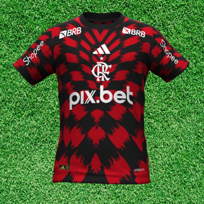 Camiseta Flamengo Pre-Partido 25/26 Versión Fan 