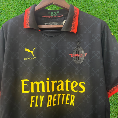 Camiseta de aficionado Off-White 25/26 del AC Milan 