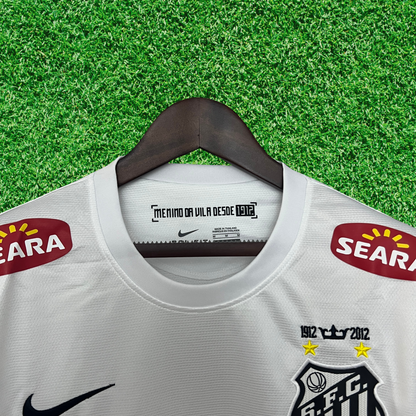 Camiseta de local del Santos 11/12 Retro Manga Larga 