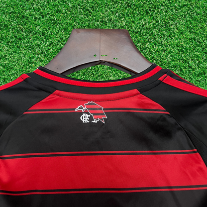 Flamengo Home Kit Manga Larga 25/26 Niños 