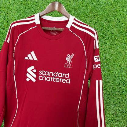 Camiseta local del Liverpool FC 25/26 de manga larga 