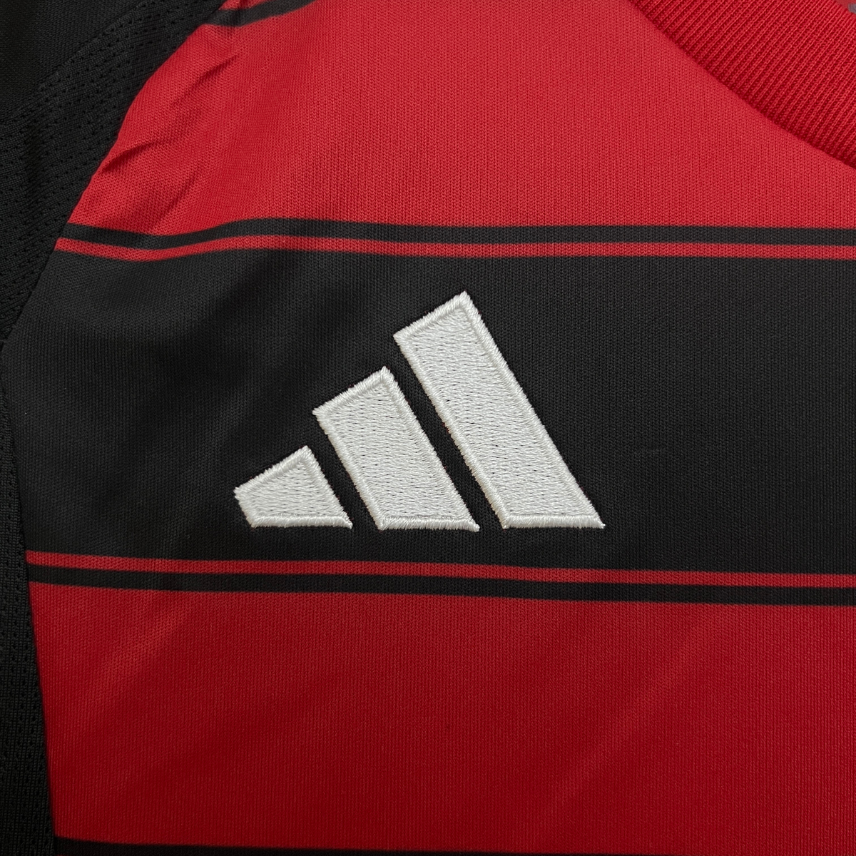 Flamengo Home Kit Manga Larga 25/26 Niños 
