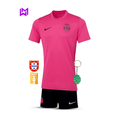 Conjunto Infantil Sporting Outubro Rosa 2024/25 - ÚLTIMAS UNIDADES! 🔥💖