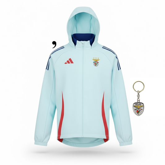 Chaqueta azul/roja 2025/26 con cremallera completa del Benfica