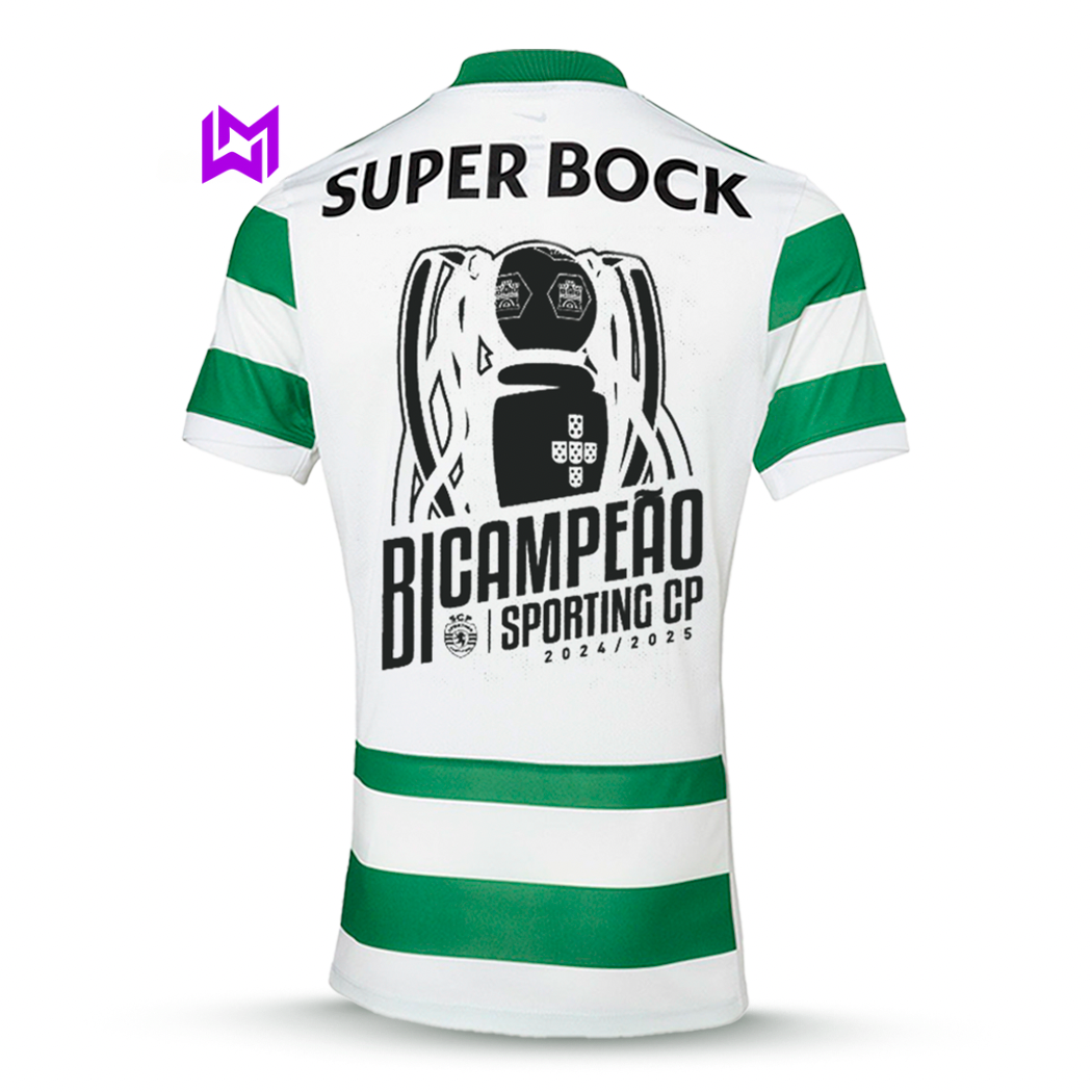 Camiseta de local del Sporting - Bicampeón 2025/26 - ¡NUEVO LANZAMIENTO! 🦁🏆 
