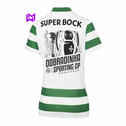 Camisola Feminina Sporting Principal DOBRADINHA 2025/26 - LANÇAMENTO! 🦁🏆🏆