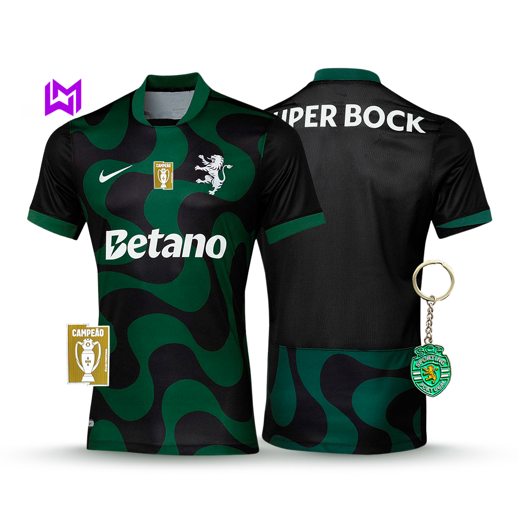 Camiseta negra de visitante del Sporting 2025/26 - ¡NUEVO LANZAMIENTO! 🔥💚 