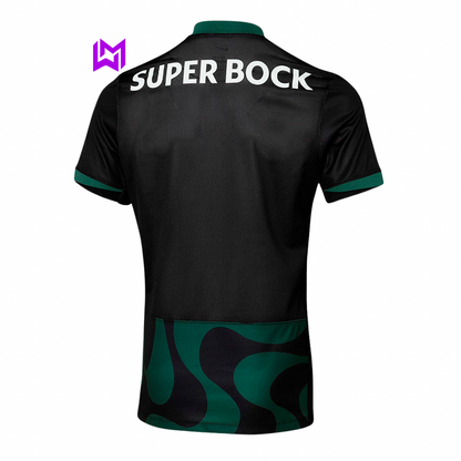 Camiseta negra de visitante del Sporting 2025/26 - ¡NUEVO LANZAMIENTO! 🔥💚 