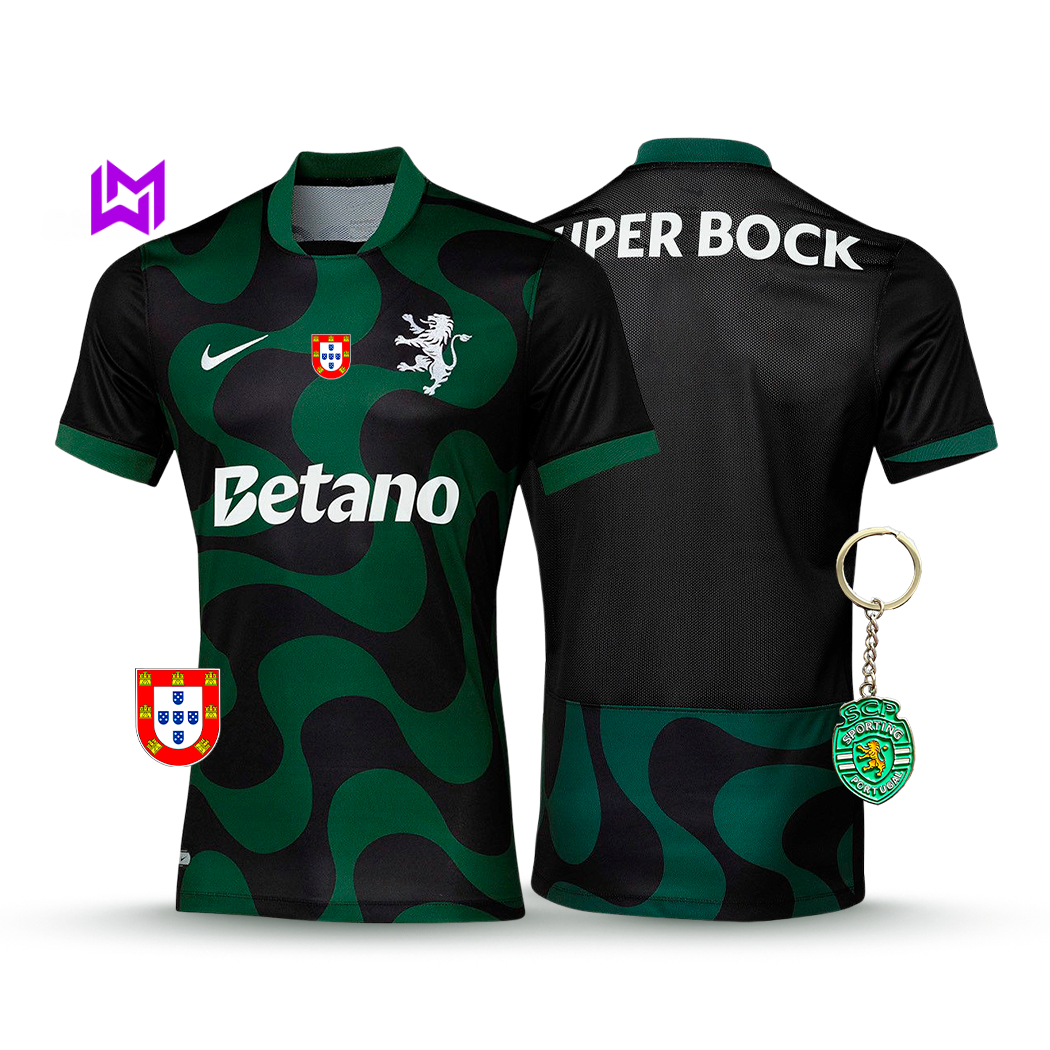 Camiseta negra de visitante del Sporting 2025/26 - ¡NUEVO LANZAMIENTO! 🔥💚 