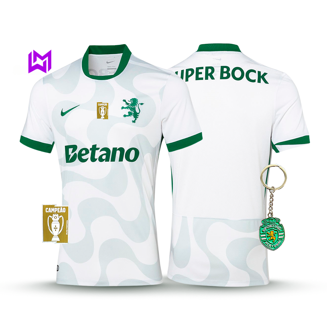Camiseta blanca de visitante del Sporting 2025/26 - ¡NUEVO LANZAMIENTO! 🔥💚 