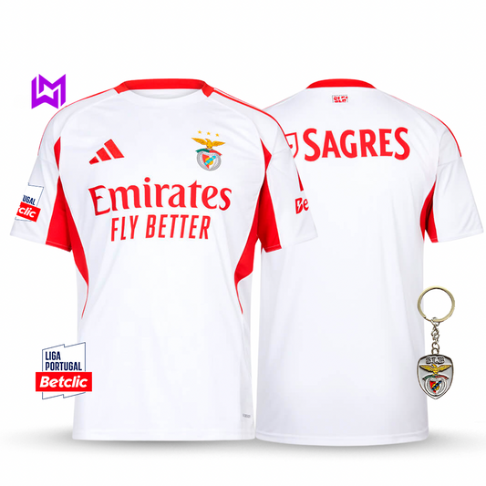 Camiseta blanca alternativa del Benfica 2025/26 - ¡ÚLTIMAS UNIDADES! 🔥🦅 