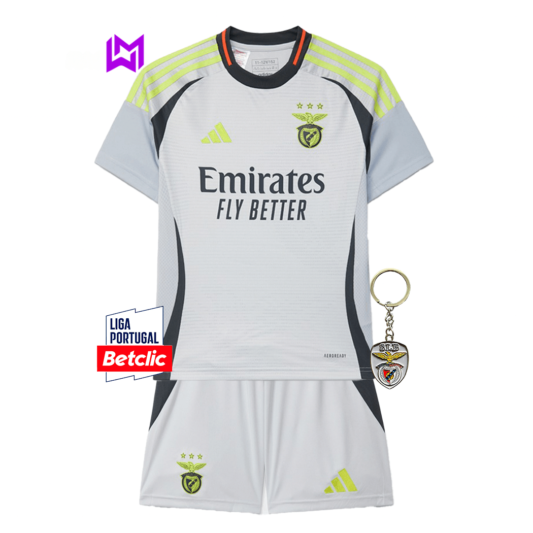 Conjunto Infantil Benfica Terceiro 2024/25 - ÚLTIMAS UNIDADES! 🔥🦅