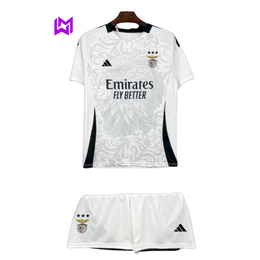 Conjunto infantil Benfica Águia Branca 2025/26 - ¡ÚLTIMAS UNIDADES! 🔥🦅 