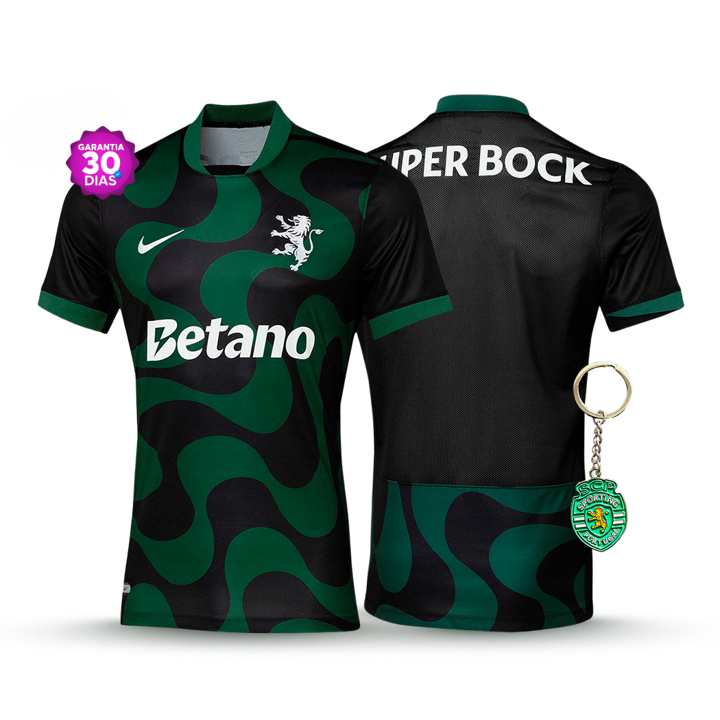 Camiseta negra de visitante del Sporting 2025/26 - ¡NUEVO LANZAMIENTO! 🔥💚 