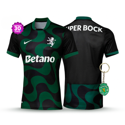 Camiseta negra de visitante del Sporting 2025/26 - ¡NUEVO LANZAMIENTO! 🔥💚 