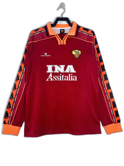 Camiseta local de la AS Roma 98/99 I - Versión retro de manga larga