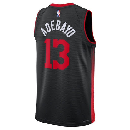 Camiseta unisex de la NBA Bam Adebayo Miami Heat 23/24 - Negra - Edición Ciudad