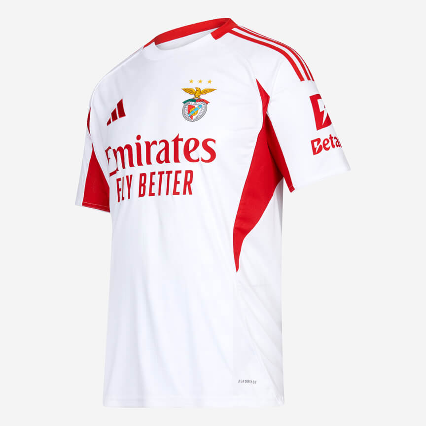 Camisola Benfica Alternativa Branca 2025/26 - ÚLTIMAS UNIDADES! 🔥🦅