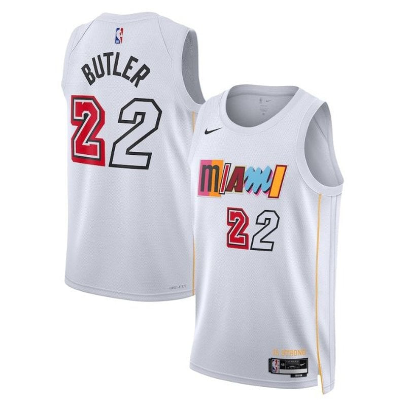 Camiseta unisex de la NBA Jimmy Butler Miami Heat 2023 - Edición Ciudad - Blanco