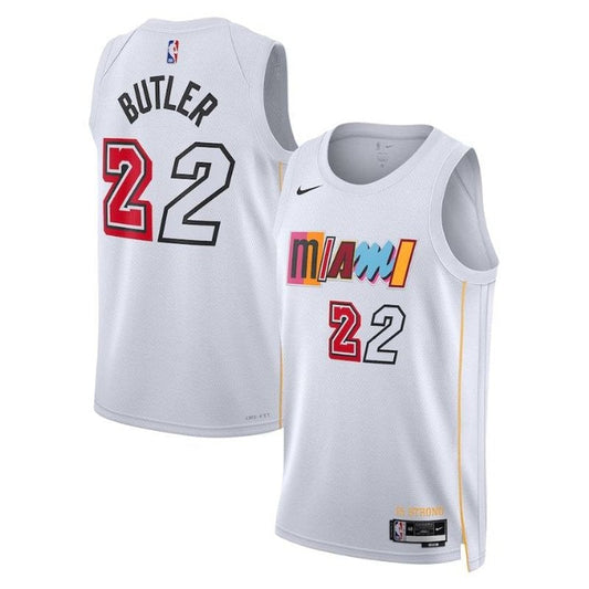 Camiseta unisex de la NBA Jimmy Butler Miami Heat 2023 - Edición Ciudad - Blanco