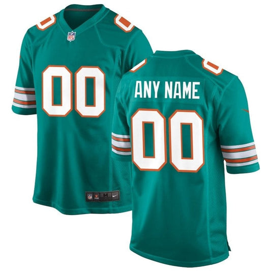 Camiseta personalizada alternativa de la NFL de los Miami Dolphins en color aguamarina